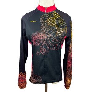 Primal Women's Longsleeve Cycling Jersey in Kashmir Black sz M